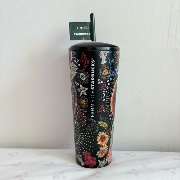 Starbucks x Farm Rio Black 24oz Tumbler - Picture 4 of 6